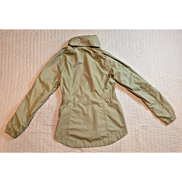 The North Face HyVent Tan Hooded Rain Jacket Full Zip XS Waterproof Jacket - Picture 14 of 16